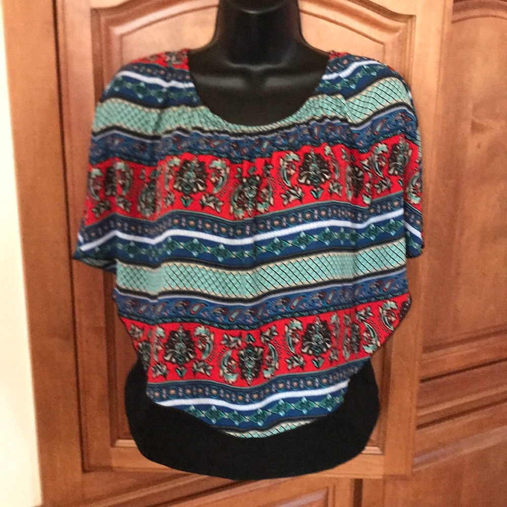 Carol Rose Flowy Printed Blouse